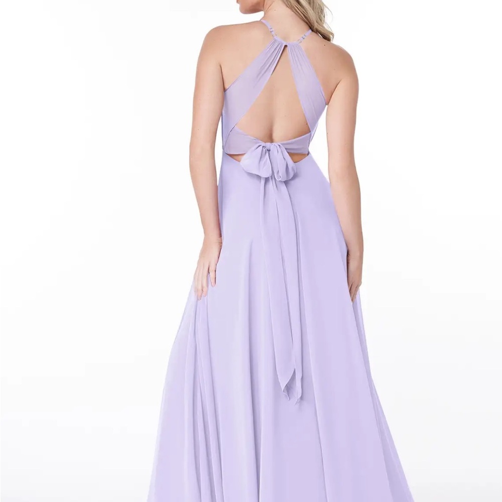 Elegant Lavender Halter Dress
